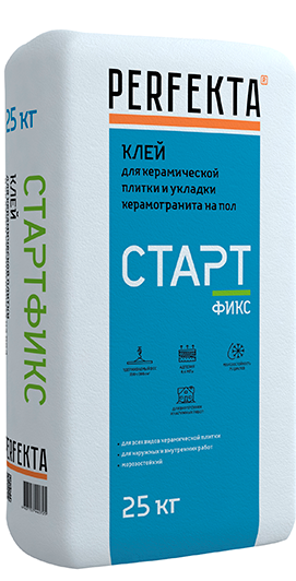 Клей для керамической плитки и укладки керамогранита на пол СТАРТфикс Perfekta 25 кг в Москве по низкой цене
