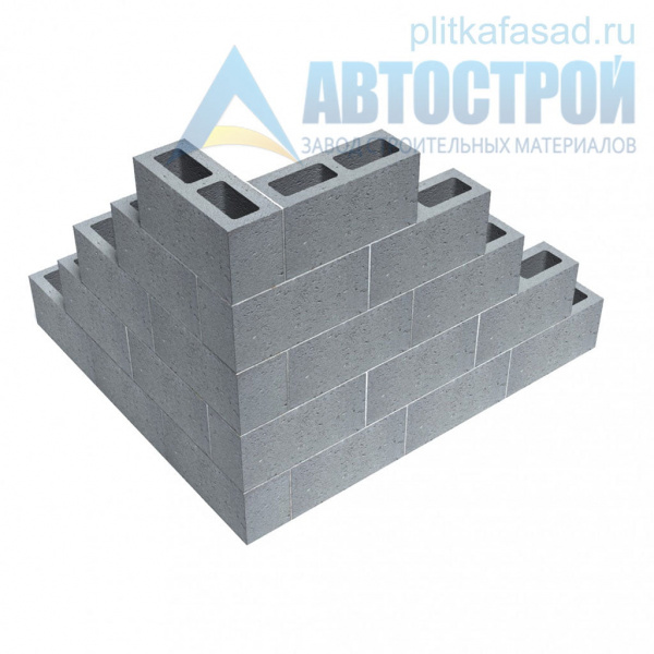 Блок бетонный для межквартирных перегородок 120х190х390 мм пустотелый А-Строй в Москве по низкой цене
