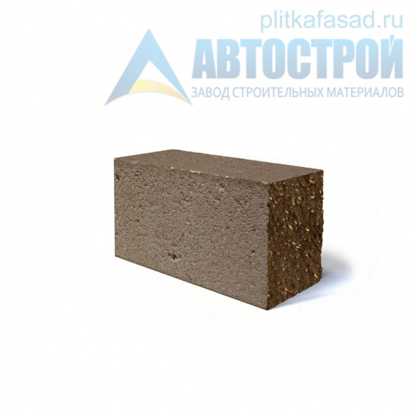 Блок облицовочный фасадный угловой полнотелый 90х90х195 мм коричневый  А-Строй в Москве по низкой цене