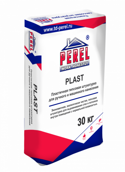 0521  PLASTER Серая Штукатурка гипсовая, трещиноустойчивая Perel 30 кг в #REGION_NAME_DECLINE_PP# по низкой цене