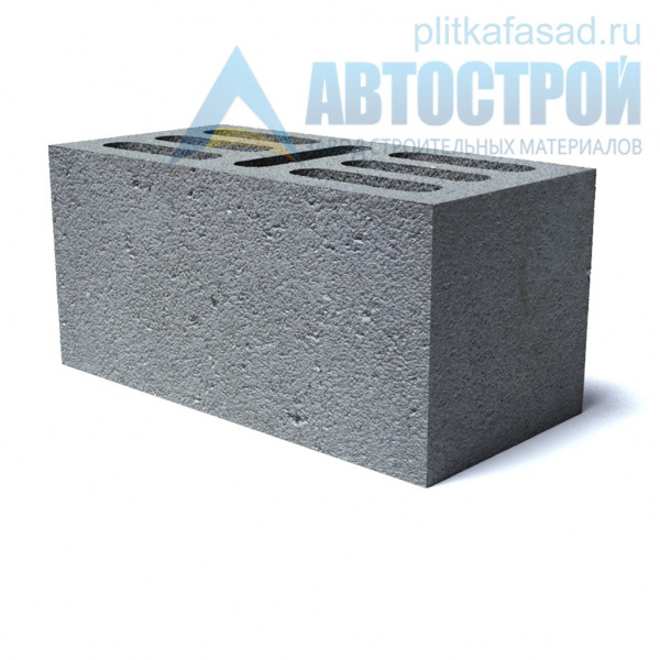 Блок бетонный стеновой 190x190x390 мм семищелевой А-Строй в Москве по низкой цене