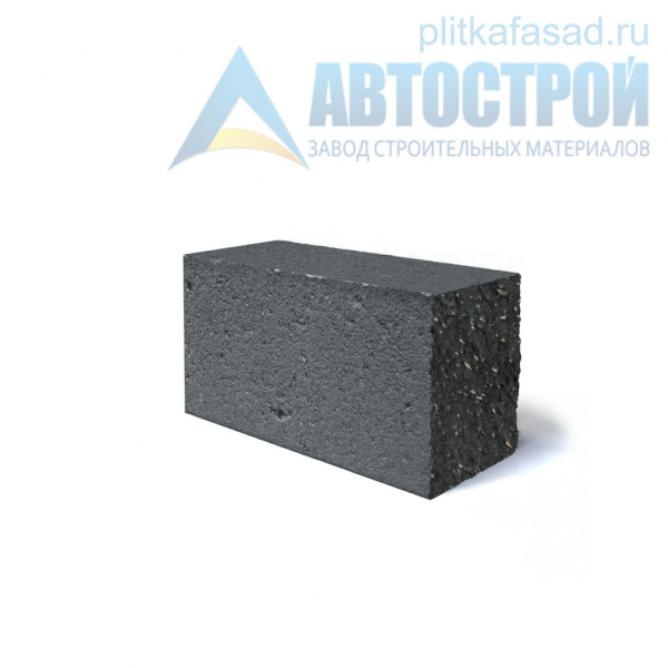 Блок облицовочный фасадный угловой полнотелый 90х90х195 мм черный А-Строй в Москве по низкой цене