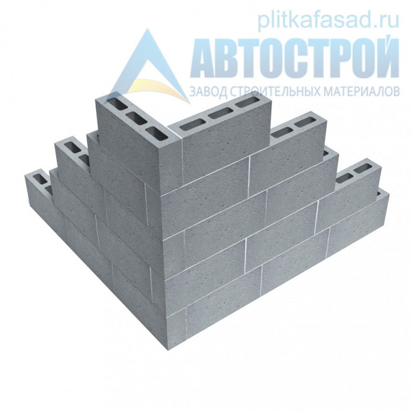 Блок керамзито­бетонный для перегородок 80х190(188)x390 мм пустотелый А-Строй в Москве по низкой цене