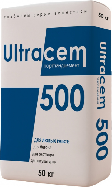Цемент Портланд М-500 Ultracem 50 кг в Москве по низкой цене