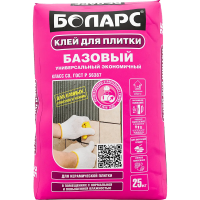 Клей для плитки Базовый 25 кг БОЛАРС с доставкой от официального дилера завода