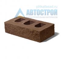 Кирпич бетонный стеновой пустотелый фасадный колотый угловой коричневый А-Строй с доставкой от официального дилера завода