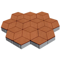 Тротуарная плитка Steinrus Ромб, 60 мм, оранжевый, гладкая с доставкой от официального дилера завода