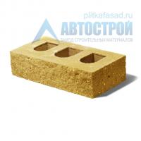 Кирпич бетонный стеновой пустотелый фасадный колотый угловой желтый А-Строй с доставкой от официального дилера завода