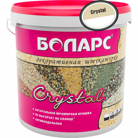 Декоративная штукатурка Crystal 15 кг БОЛАРС по низкой цене