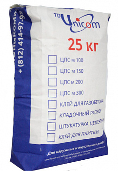 Клей для газобетона Белый 25 кг Unicom с доставкой от официального дилера завода