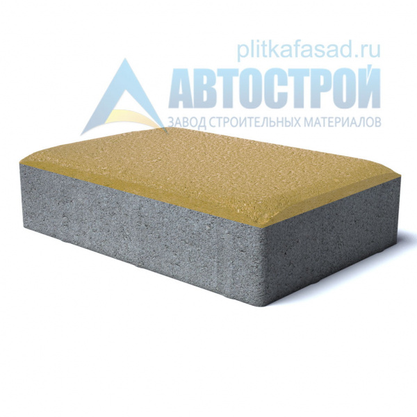 Тротуарная плитка «Английский булыжник большой» 160х240х60 (16х24х6) желтая Автострой по низкой цене