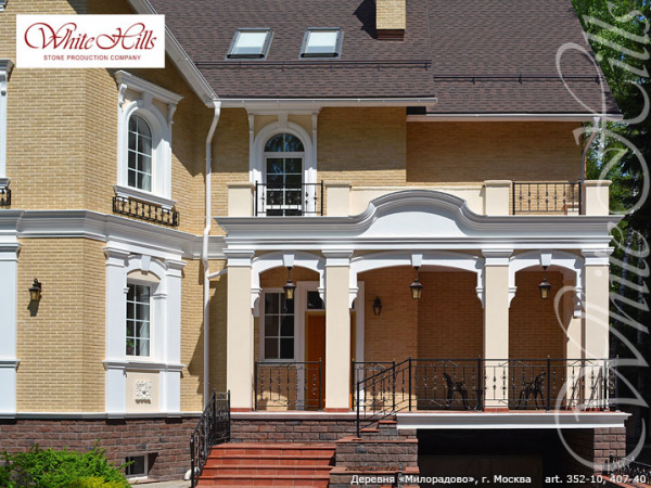 Декоративный облицовочный кирпич Терамо Брик 352-10 углы White Hills по низкой цене