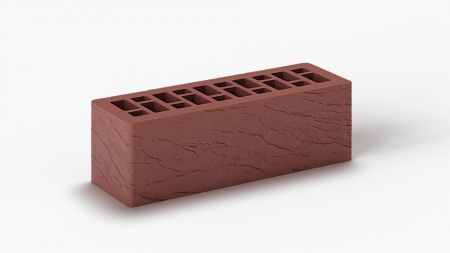 Кирпич утолщенный лицевой ЕВРО Руст Терракотовый Рязанский КЗ по низкой цене