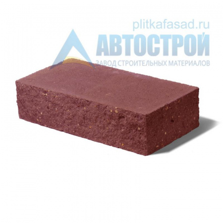 Кирпич бетонный стеновой полнотелый фасадный колотый угловой красный А-Строй по низкой цене