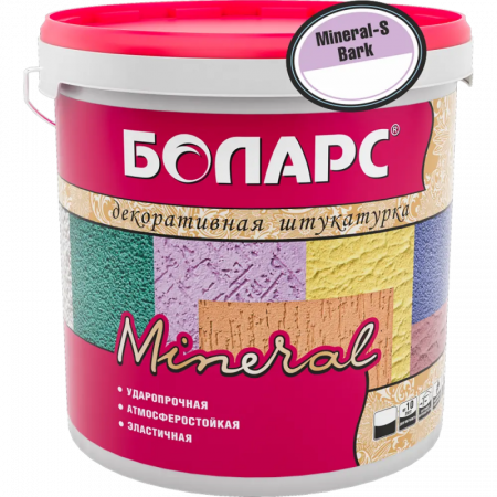 Декоративная штукатурка Mineral-S Bark (фр. 1,5 мм) 25 кг БОЛАРС по низкой цене