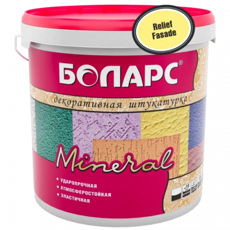 Декоративная штукатурка Mineral Relief Fasad 15 кг БОЛАРС по низкой цене