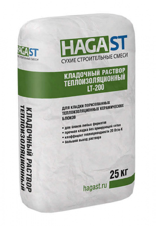 Кладочная смесь теплоизоляционная LT-200 HAGA ST по низкой цене