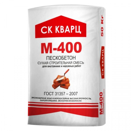 Сухая строительная смесь M400 (ЦПС М400) в мешках по 50 кг Кварц в Москве по низкой цене