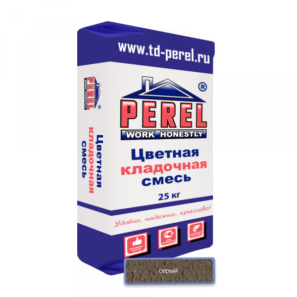 SL 0010 Цветная кладочная смесь PEREL серый 25 кг по низкой цене