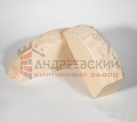 Кирпич гиперпрессованный Скала полукруг Слоновая кость 1 NF Андреевский по низкой цене
