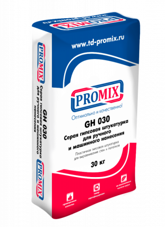 Гипсовая штукатурка Promix GH 030, серая, 30 кг PROMIX по низкой цене