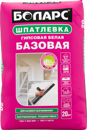 Шпатлевка БАЗОВАЯ 20 кг Боларс по низкой цене