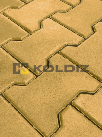 Тротуарная плитка Катушка Моно Желтый 166x201x60 Колдиз по низкой цене